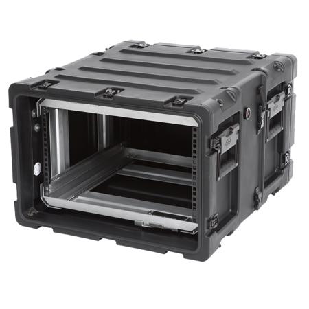 SKB 20" Removable Shock Rack Transport Case, 6 RU, Black