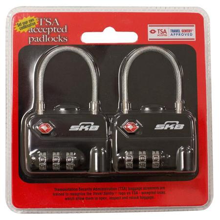 SKB TSA Cable Combination Padlock, 2-Pack
