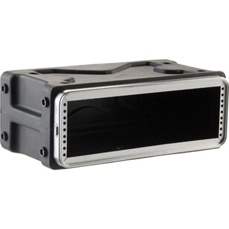 SKB 3U Shallow X-Rack Case, Rear Access Panel, Black
