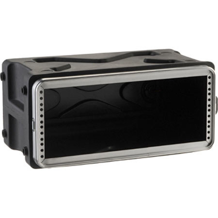 SKB 4U Shallow X-Rack Case, Rear Access Panel, Black