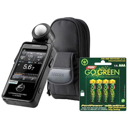 Sekonic LITEMASTER PRO L-478DR Light Meter W/4AAA Batteries & Deluxe Case
