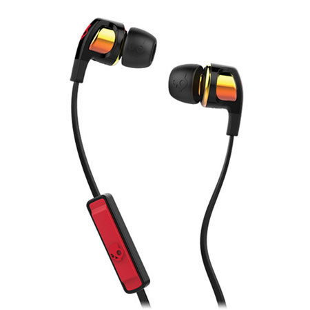 Skullcandy Smokin Bud 2 Earphone with In-Line Mic, Spaced Out/Orange Iridium