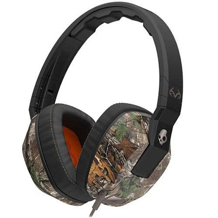 Skullcandy Crusher Over Ear Headphone with In-Line Mic, Realtree Camo