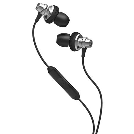 Skullcandy Heavy Medal In Ear Bud Headphones, Chrome/Black