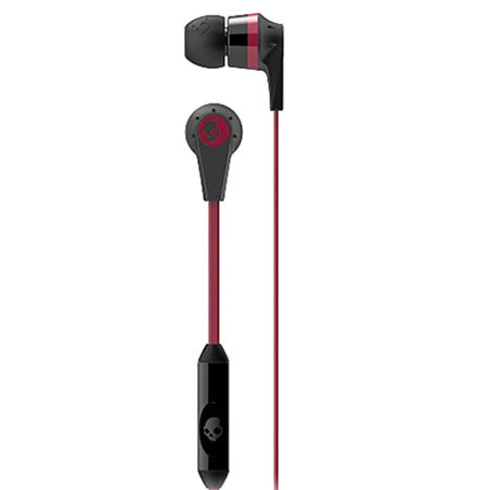 Skullcandy INK'D 2.0 In ear Bud Headphones with Mic - Black / Red