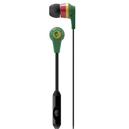 Skullcandy INK'D 2.0 In ear Bud Headphones with Mic - Rasta