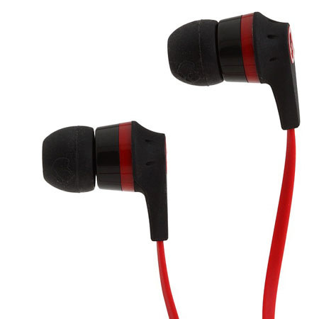 Skullcandy INK'D 2.0 In ear Bud Headphones - Black / Red