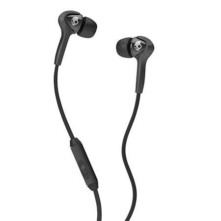 Skullcandy Smokin Bud Headphones with In-Line Mic, Black / Black