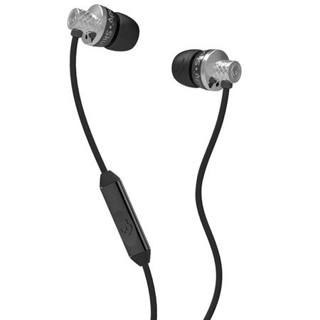 Skullcandy TiTAN Ear Bud Headphones with Mic1, Chrome / Black