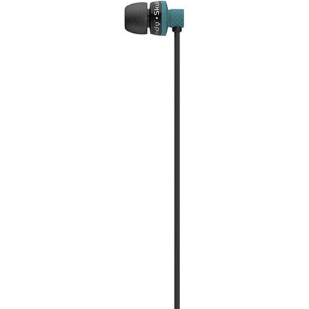 Skullcandy Titan Mic'd Earbud Headphones, Teal Black and Silver