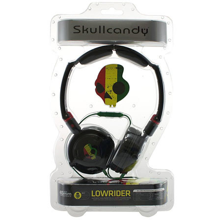 Skullcandy S5LWDY-058 Lowrider Headphone, Rasta
