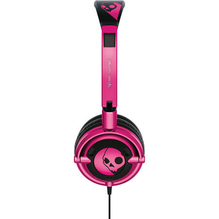 Skullcandy Lowrider On-Ear Headphone with In-Line Mic1, Pink and Black