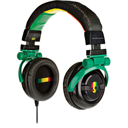 Skullcandy G.I. Stereo DJ-style Headphones - Rasta