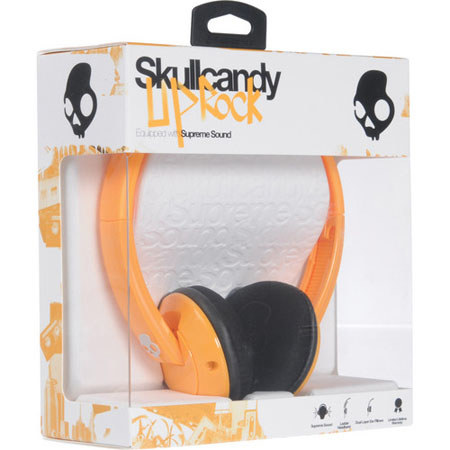Skullcandy Uprock On-Ear Headphones, Gold and White