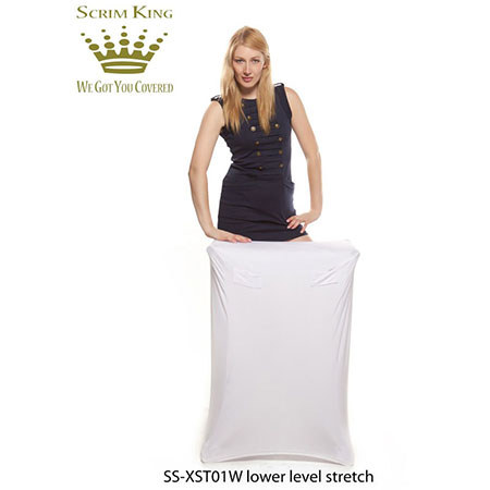 Scrim King X Stand Scrim Cover for Keyboards and DJ Coffins, White