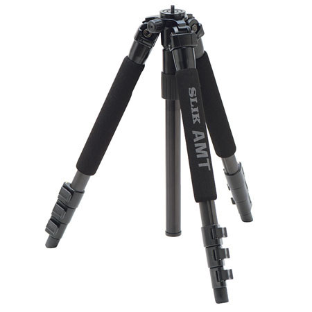 Slik Able 340DX A.M.T 4Section,Titanium Tripod,Black,Bundle w/SBH-200DS BallHead