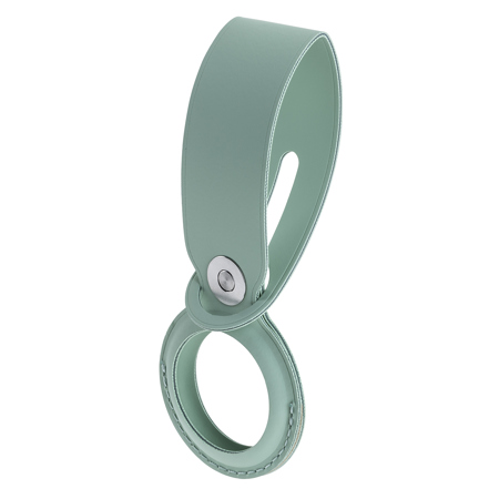 Slinger Protective PU Leather Loop Holder Compatible w/Apple AirTag Green