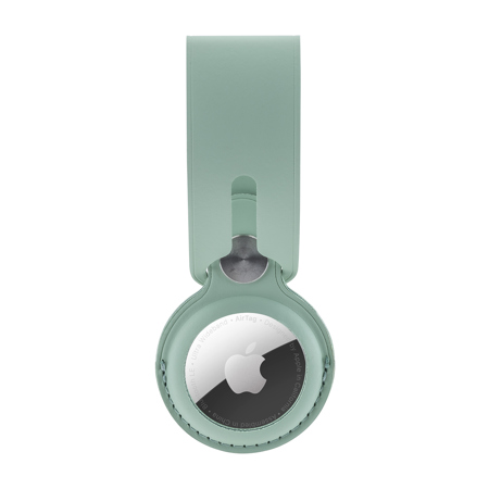 Slinger Protective PU Leather Loop Holder Compatible w/Apple AirTag Green