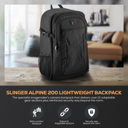 Slinger Alpine 200 Lightweight Compact Camera Backpack