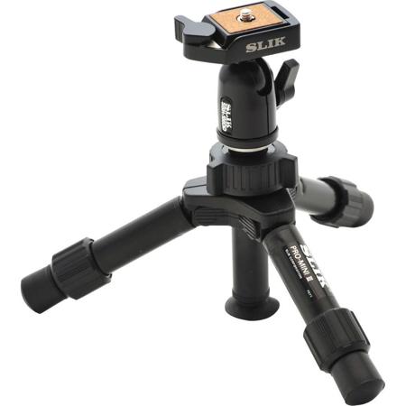 Slik Mini PRO DQ 2-Section Aluminum Tabletop Tripod with QR Ball Head