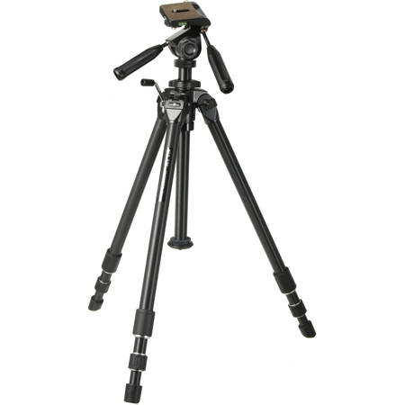 Slik Professional II 3-Section Aluminum Tripod with 3-Way Pan Head, Black