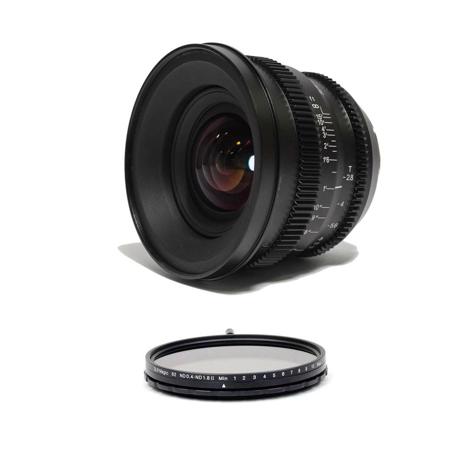 SLR Magic MicroPrime Cine 12mm T2.8 for Sony E Mount W/SLR 82mm MK II ND Filter