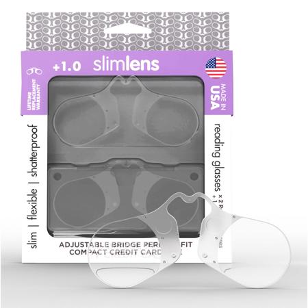 Slimlens Pince-Nez Reading Glasses, +1.0 Power
