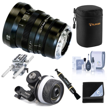 SLR Magic APO MicroPrime Cine 50mm T2.1 Lens for Canon EF with Follow Focus, Acc