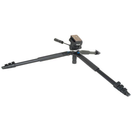 Slik Video Sprint III 4-Section Aluminum Travel Tripod w/Sprint Video Head,Black