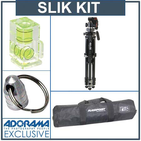 Slik SLU212DK Universal Deluxe Tripod, 3-Way Pan Head