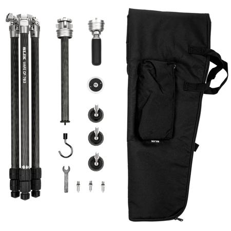 Slik VARI CF-703 3-Section Carbon Fiber Tripod Professional Kit