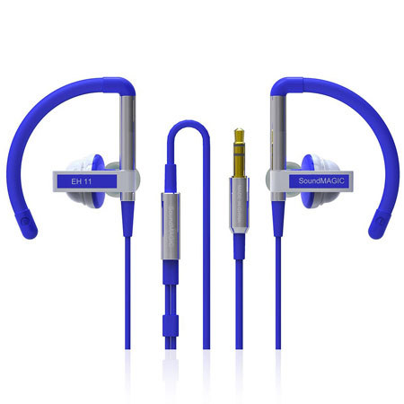 SoundMAGIC EH11 Clip on In-Ear Headphones, Blue
