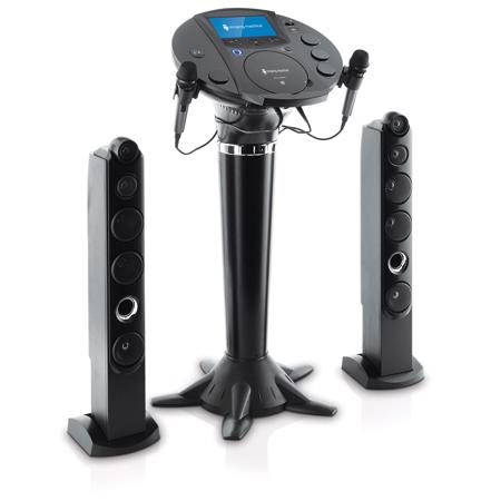 Singing Machine iSM1030BT Bluetooth Pedestal Karaoke System, Black