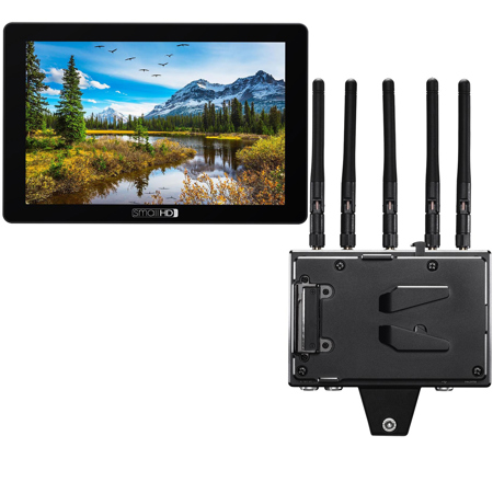 SmallHD 702 Touch 7" Monitor with Teradek Bolt 4K RX Monitor Module, V-Mount