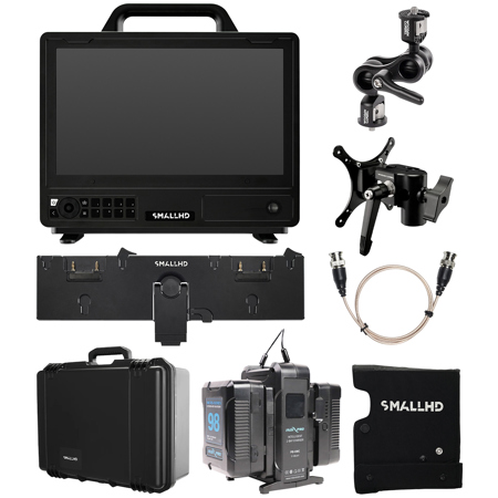 SmallHD Cine 13" 4K High-Bright Production Monitor, Bundle with Monitor Mount, Lithium-Ion Battery Kit, Gold Mount Bracket