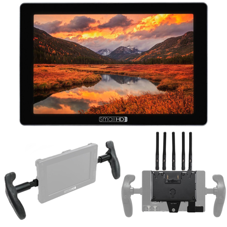 SmallHD Cine 7 7" Full HD Touchscreen On-Camera Monitor, Bundle with Teradek Bolt 6 750 Gold Mount Receiver Module and Rubber Handles