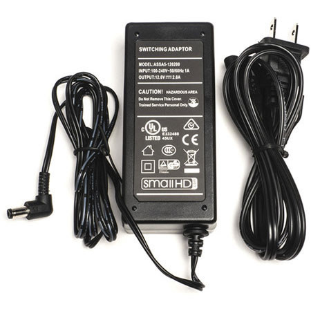 SmallHD 12V-2A U.S. Power Supply for DP1, DP1x, DP4, DP4-EVF, DP6 Series and AC7 Series Monitors
