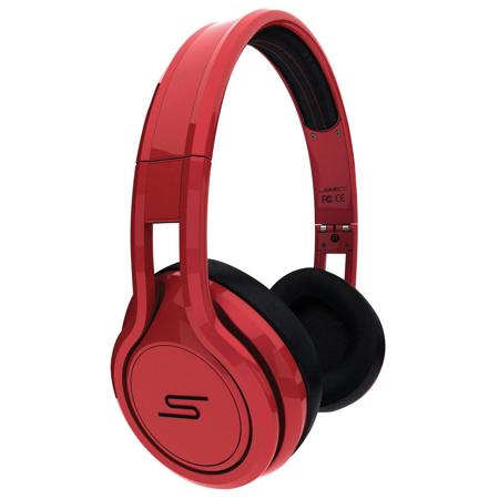 SMS Audio Street by 50 Cent Wired On-Ear Headphones with In-Line Mic, Red