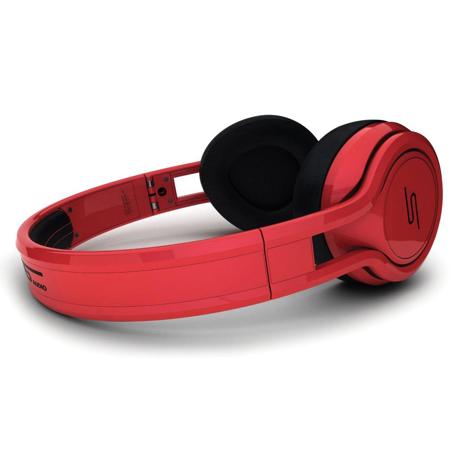 SMS Audio Street by 50 Cent Wired On-Ear Headphones with In-Line Mic, Red
