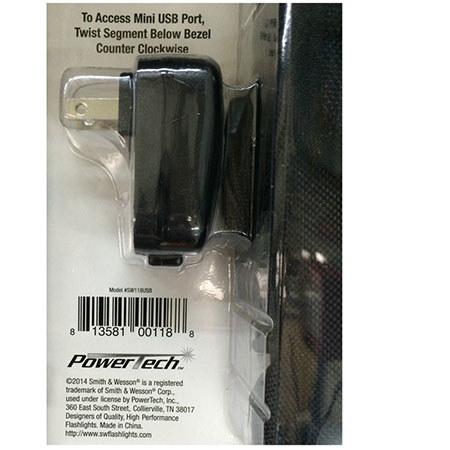 Smith & Wesson USB Rechargeable LED Flashlight, 800 Lumens