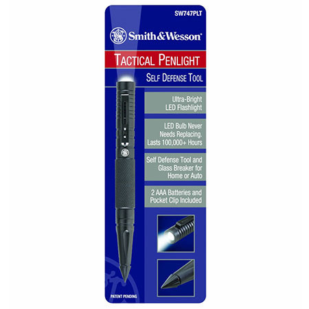 Smith & Wesson 5mm Bright White LED Flashlight/Self Defense Tool & Glass Breaker