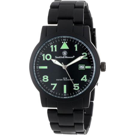 Smith & Wesson Men's Pilot Basic Round Face Watch, Black