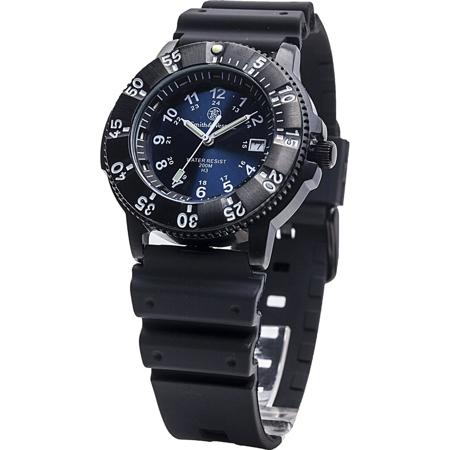 Smith & Wesson Sport Swiss Tritium H3 Men's Watch, Nylon and Rubber, Blue/Black