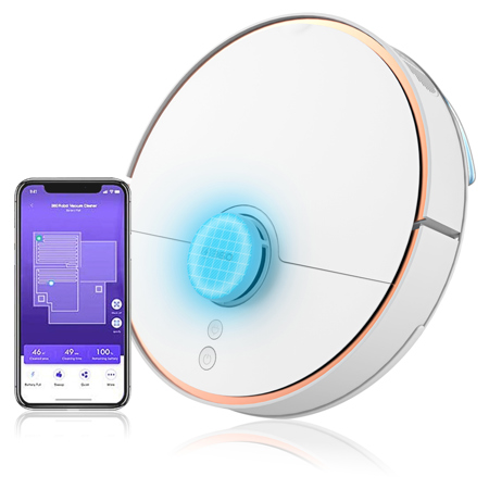 360 S7 Robot Vacuum Cleaner Mop & Wi-Fi & Application Lidar Strong Power