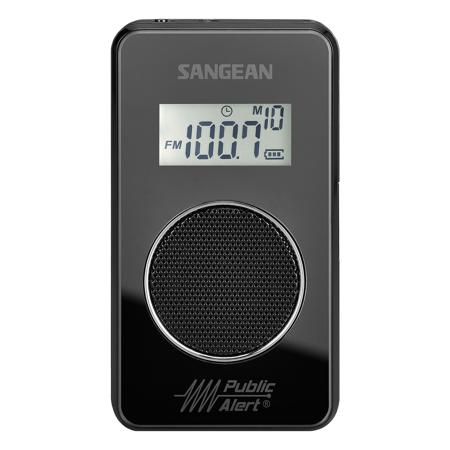 Sangean AM/FM Weather Alert Pocket Radio with Auto Tracking and USB Charging