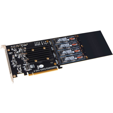 Sonnet M.2 4x4 Silent PCIe Card for NVMe SSDs FUS-SSD-4X4-E3S