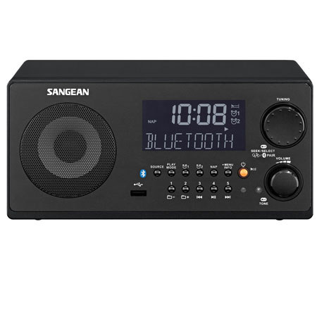 Sangean WR-22 FM-RDS (RBDS)/AM/USB/Bluetooth Digital Receiver, Black