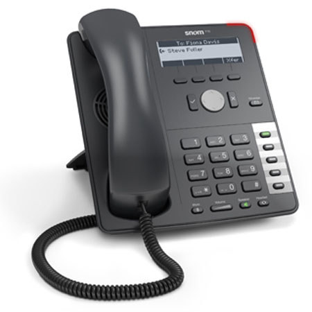 Snom 710 IP Phone with VoIP Technology, Four-Line B/W Display
