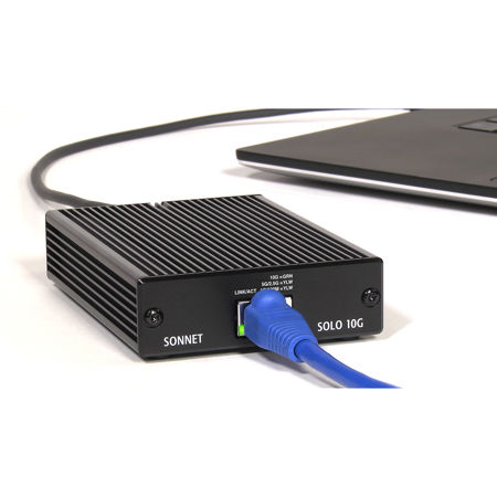 Sonnet Solo 10G Thunderbolt 3 to 10 Gigabit Ethernet Adapter Sonnet Solo 10G Thunderbolt 3 to 10 Gigabit Ethernet Adapter