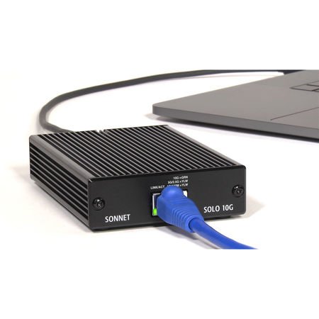Sonnet Solo 10G Thunderbolt 3 to 10GbE Adapter, NBASE-T Support